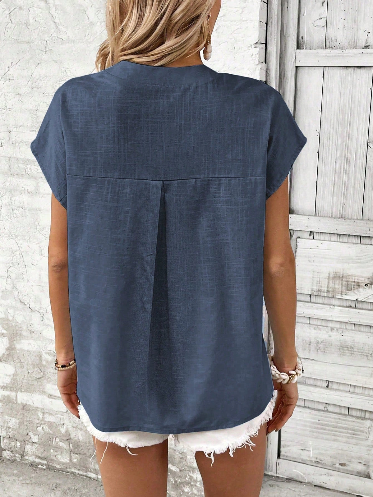 Maglietta Donna A Maniche Corte Batwing Tinta Unita