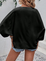 Camicia Casual Con Bottoni Frontali E Collo In Tessuto Testurizzato