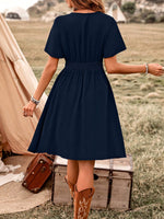 Abito Casual Di Patchwork All'uncinetto