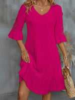 Abito Da Donna Con Orlo In Pizzo Patchwork E Volant