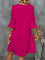 Abito Da Donna Con Orlo In Pizzo Patchwork E Volant