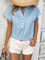 Maglietta Donna A Maniche Corte Batwing Tinta Unita