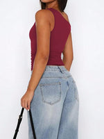 Top Corto Con Scollatura Asimmetrica Per Donne