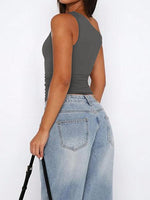 Top Corto Con Scollatura Asimmetrica Per Donne