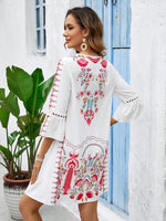 Abito Con Orlo In Pizzo Con Stampa Di Posizionamento