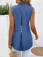 Camicia da donna a tinta unita con collo a incavo per tutti i giorni primavera estate