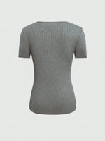 Maglietta A Maniche Corte Con Collo Tondo E Vuoto Per Donne