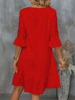 Abito Da Donna Con Orlo In Pizzo Patchwork E Volant