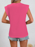 Maglietta estiva casual e semplice con collo a giro e motivo a cuore per donne, Love Love Love