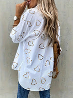 Camicia Casual Tinta Unita Da Donna