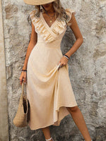 Vestito A Patchwork A Righe Da Donna Con Orlo Arricciato E Vita Stretta