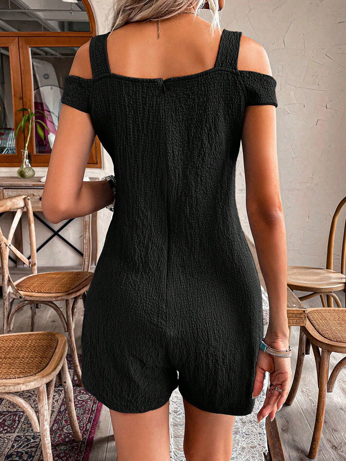 Salopette Per Donna Con Maniche Scoperte E Tasca