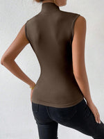 Canotta monocolore plissettato