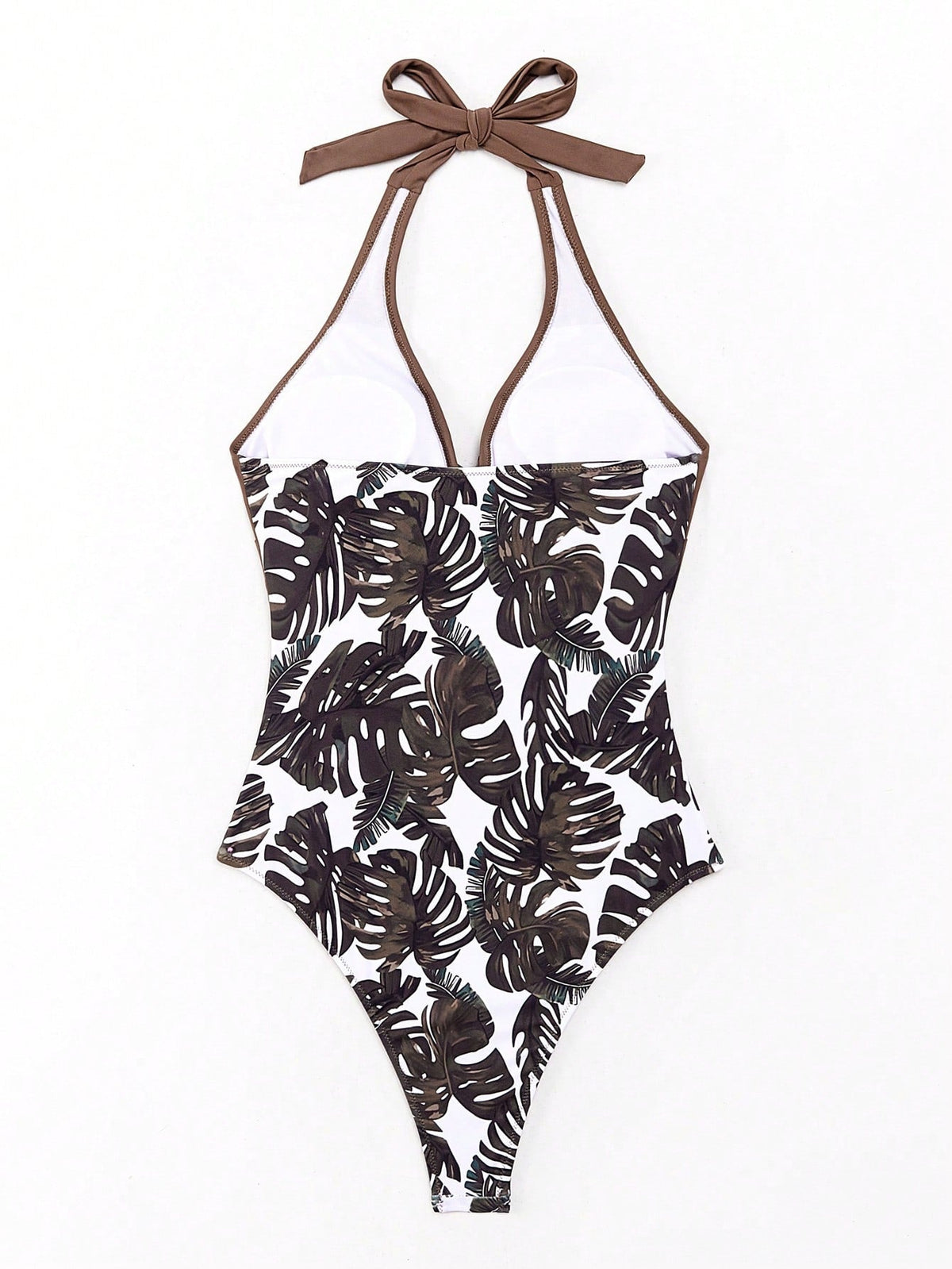 Costume Intero Da Donna Con Stampa Vegetale