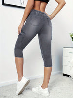 Pantaloncini Capri slim stringati con tasche elastiche primavera/estate