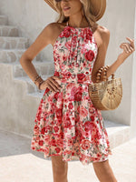 Abiti monocolore vita arricciata con collo halter