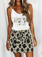 Vestito A Canotta Con Tasca Frontale E Stampa Mimetica E Slogan