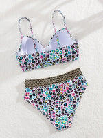 Bikini Push-up Dettaglio a punto a torsione floreale Spiaggia estiva