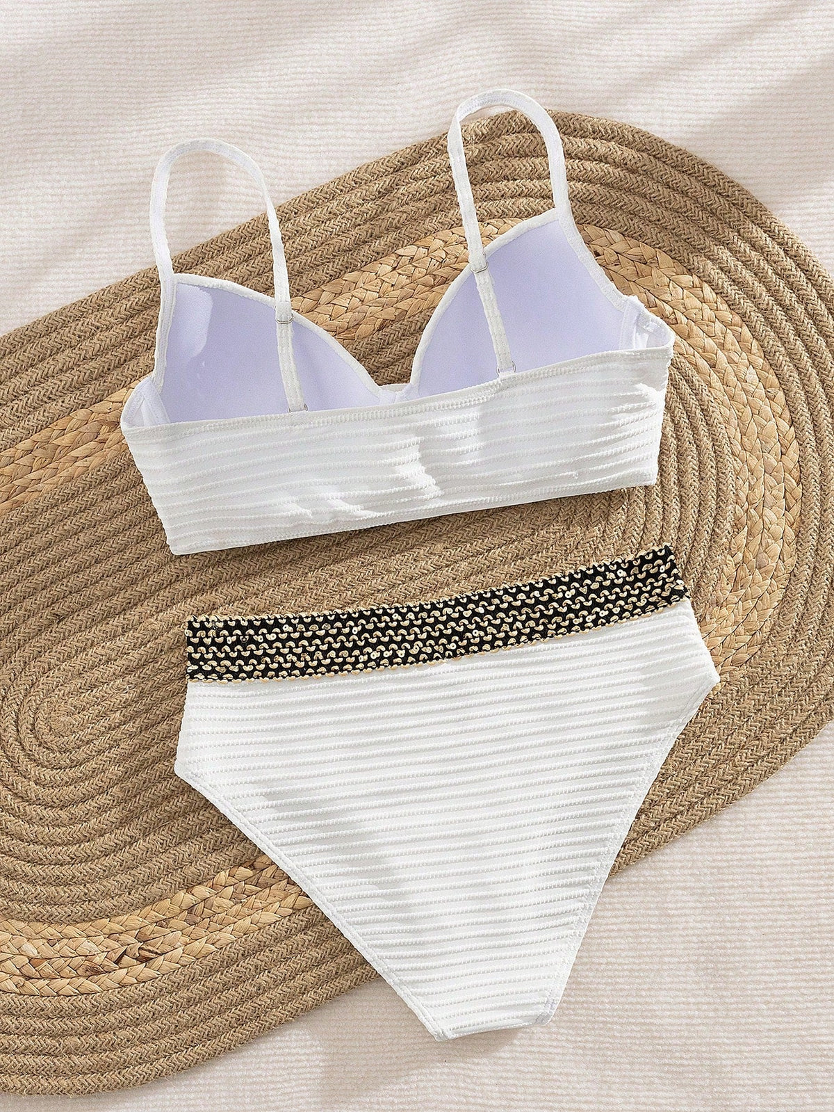 Bikini Push-up Dettaglio a punto a torsione floreale Spiaggia estiva