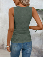 Maglia Jacquard Plissettato A Maglia Con Apertura A Maglia Vuota E Vita Elastica