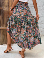 Gonna Da Spiaggia Stampata In Stile Boho