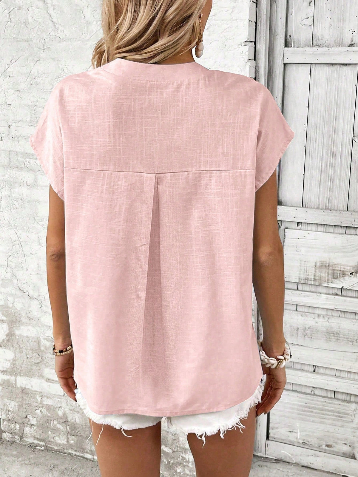 Maglietta Donna A Maniche Corte Batwing Tinta Unita