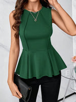 Canotta senza maniche con volant per le donne