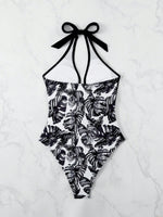 Costume Intero Da Donna Con Stampa Vegetale