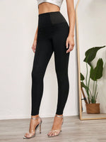 Jeggings vita alta color block