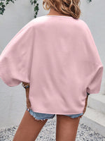 Camicia Casual Con Bottoni Frontali E Collo In Tessuto Testurizzato