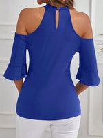 Maglietta slim fit a spalle scoperte per donne adatta per le vacanze