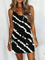 Vestito A Canotta Con Tasca Frontale E Stampa Mimetica E Slogan