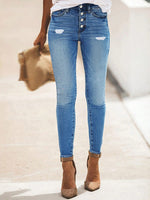 Pantaloni attillati sexy con strappi e tagli con chiusura lampo del 2024