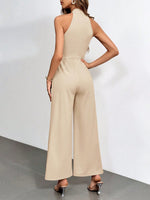 Salopette Senza Maniche A Collo Alto In Maglia Per Donne