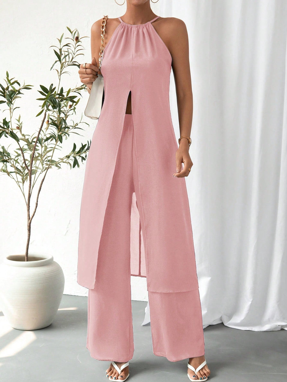 Set Abbigliamento Da Donna A Tinta Unita