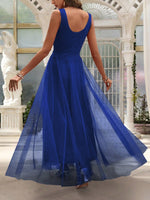 Abito con sovrapposizione a maglia di perline di perle