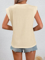 Maglietta estiva casual e semplice con collo a giro e motivo a cuore per donne, Love Love Love