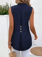 Camicia da donna a tinta unita con collo a incavo per tutti i giorni primavera estate