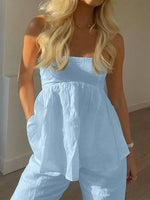 Top a maglia senza maniche a fascia per donne con stampa leopardata