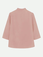 Camicetta Elegante Con Colletto a Stantuffo Per Le Donne Con Colore Solido