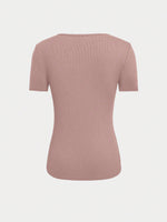 Maglietta A Maniche Corte Con Collo Tondo E Vuoto Per Donne