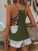 Cinghia vita senza schienale con stampa leopardata alla moda femminile