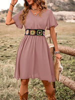 Abito Casual Di Patchwork All'uncinetto