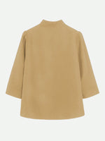 Camicetta Elegante Con Colletto a Stantuffo Per Le Donne Con Colore Solido