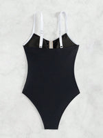 Costume Da Bagno Intero Donna Con Stampa Leopardo E Spalline Sottili