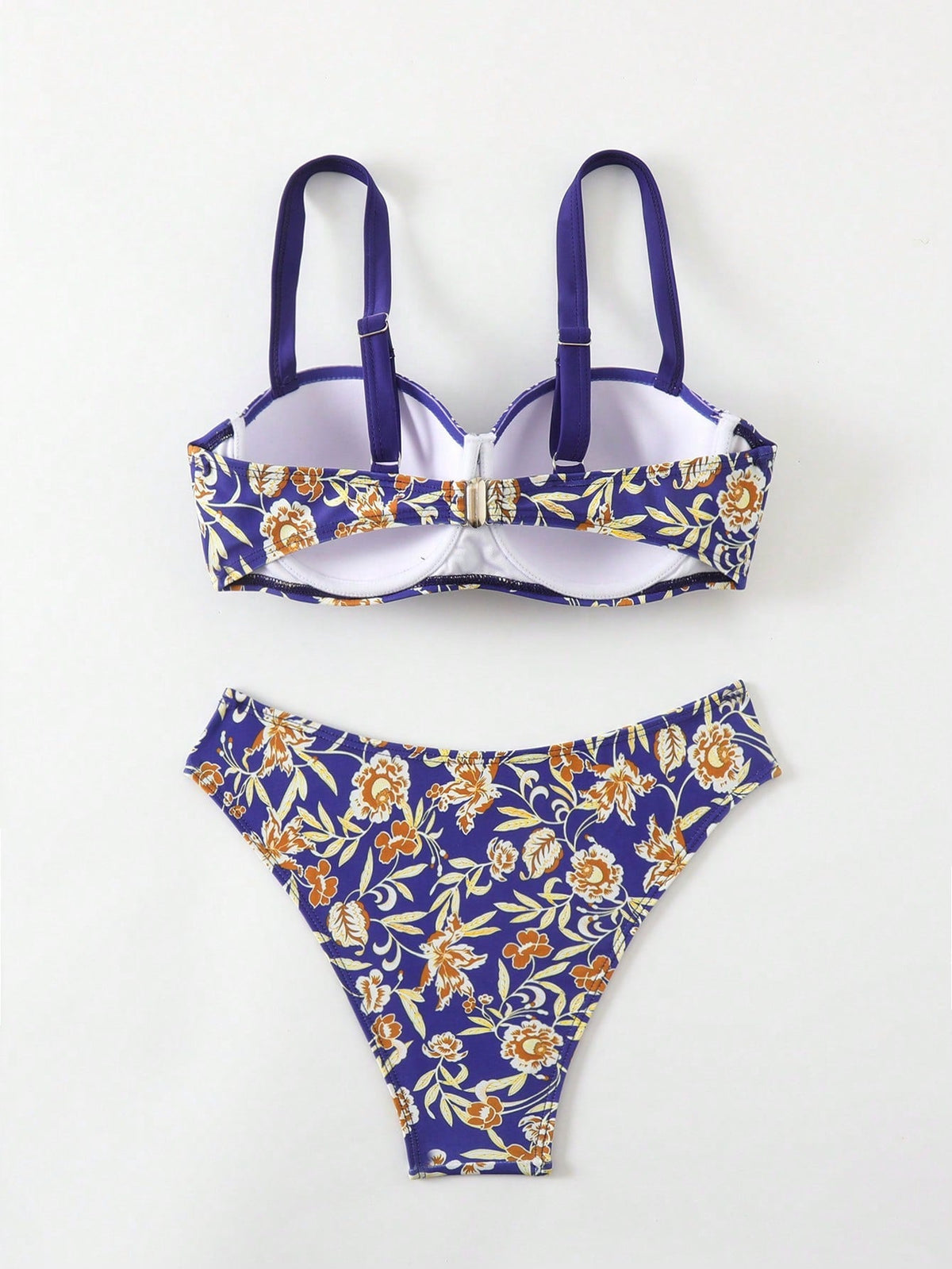 Costume Da Bagno Due Pezzi Con Stampa Floreale Da Donna