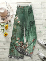 Eleganti Pantaloni Larghi Stampati Con Geometrie In Vestibilitˆ Ampia, Pantaloni Alla Moda