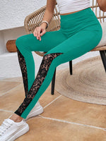 Leggings A Vita Alta In Pizzo A Patchwork