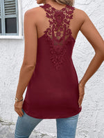 canotta estivo con lace sulla schiena per festival musicali