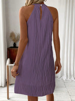 Abito Aderente Senza Maniche Con Scollo A Halter Testurizzato Per Donne